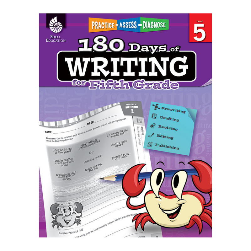 Shell Education 180 Days Of Writing Workbook, Grade 5 MPN:51528