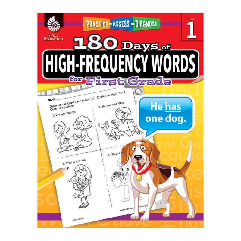 Shell Education 180 Days Of High-Frequency Words, Grade 1 MPN:51634