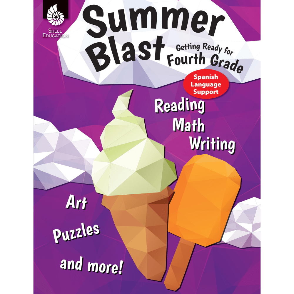 Shell Education Summer Blast Spanish Workbook Printed Book - Book - Grade 3-4 - Spanish, English MPN:86129
