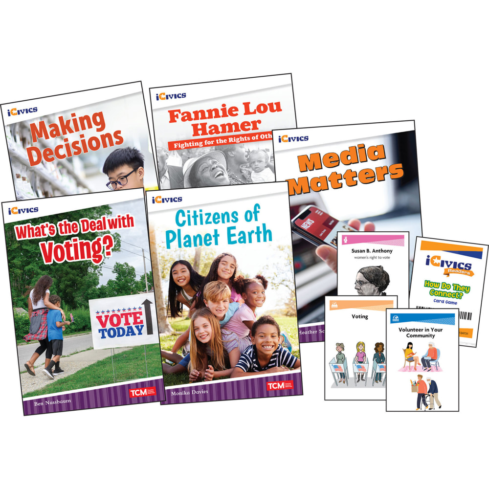 Teacher Created Materials iCivics: Community & Social Awareness 5-Book Set & Game Cards, Grade 4 MPN:SEP131234
