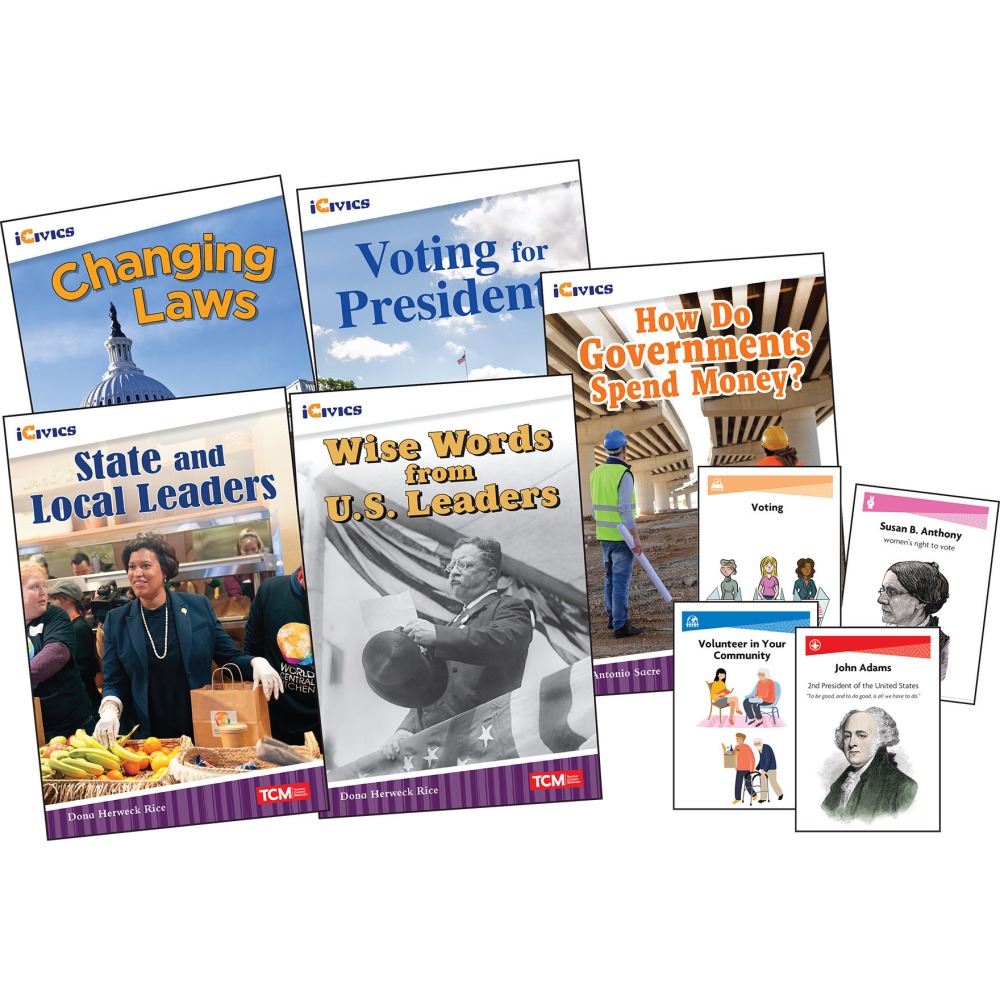 Teacher Created Materials iCivics: Leadership & Responsibility 5-Book Set & Game Cards, Grade 4 MPN:SEP131235