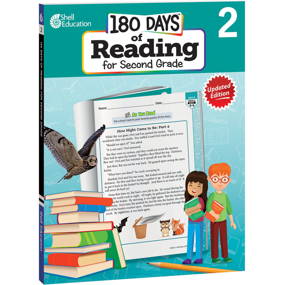 Shell Education 180 Days Of Reading 2nd Edition, Grade 2 MPN:SEP135044