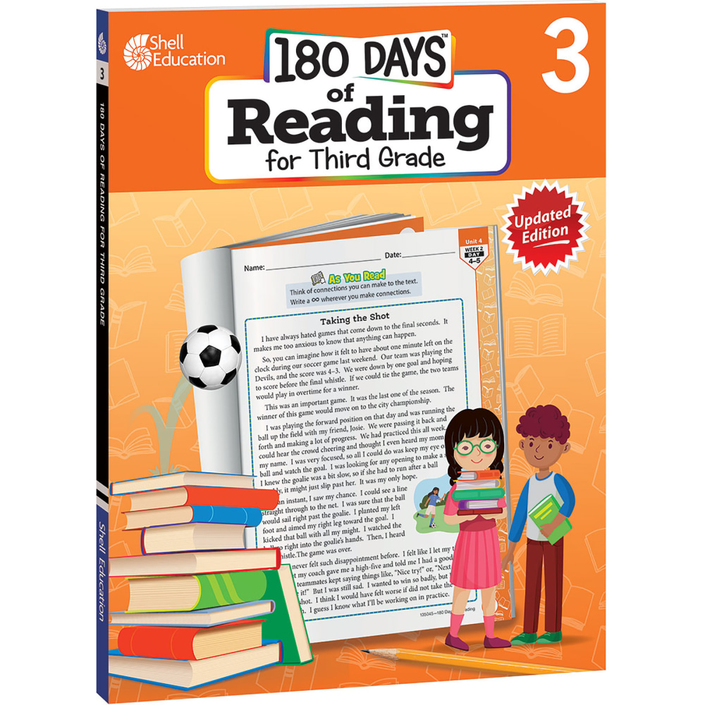 Shell Education 180 Days Of Reading 2nd Edition, Grade 3 MPN:SEP135045