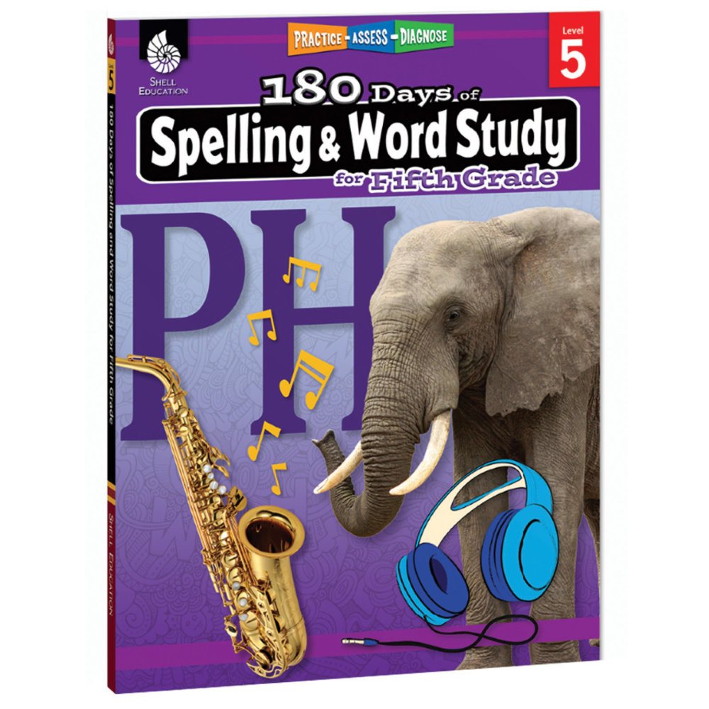 Shell Education 180 Days Of Spelling And Word Study, Grade 5 MPN:SEP28633