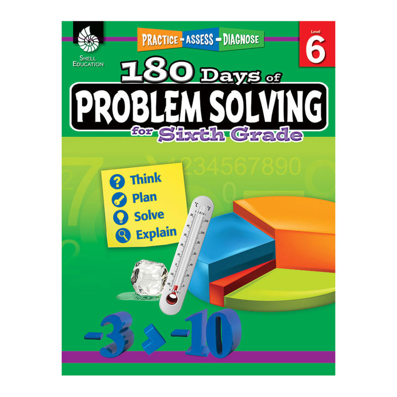 Shell Education 180 Days Of Problem Solving, Grade 6 MPN:51618