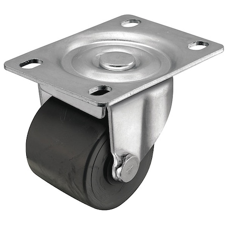 Plate Caster, Swivel, Polyolefin, 2 3/16