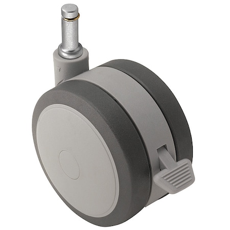 100mm Non-Marking Thermoplastic Elastomer Swivel Caster, Side Brake, Loads Up To 225 lb MPN:PSF100223GR-B