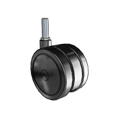 100mm Non-Marking Thermoplastic Elastomer Swivel Caster, No Brake, Loads Up To 225 lb MPN:PSF100748BK