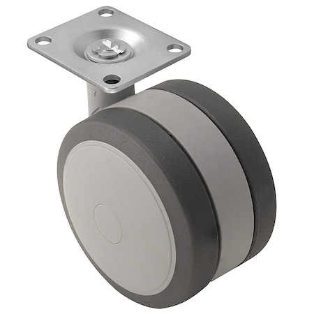 75mm Non-Marking Thermoplastic Elastomer Swivel Caster, No Brake, Loads Up To 165 lb MPN:PSF75120GR