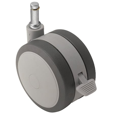 75mm Non-Marking Thermoplastic Elastomer Swivel Caster, Side Brake, Loads Up To 165 lb MPN:PSF75223GR-B
