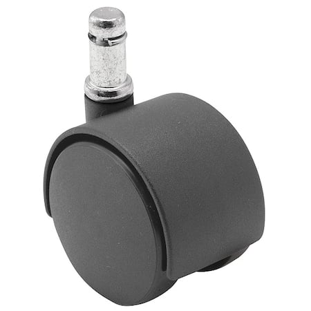 Friction-Ring Stem Caster, Swivel, 1 5/8 in Dia, No Brake Included, 40 lb Load Rating, MPN:PTW40223BK