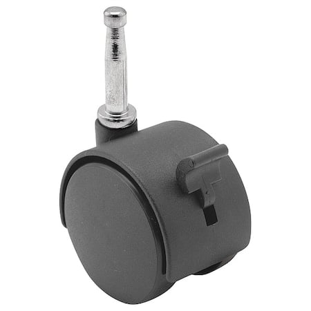 40mm Non-Marking Nylon Swivel Caster, Side Brake, Loads Up To 40 lb MPN:PTW40302BK-B