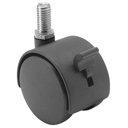 40mm Non-Marking Nylon Swivel Caster, Side Brake, Loads Up To 40 lb MPN:PTW40637BK-B