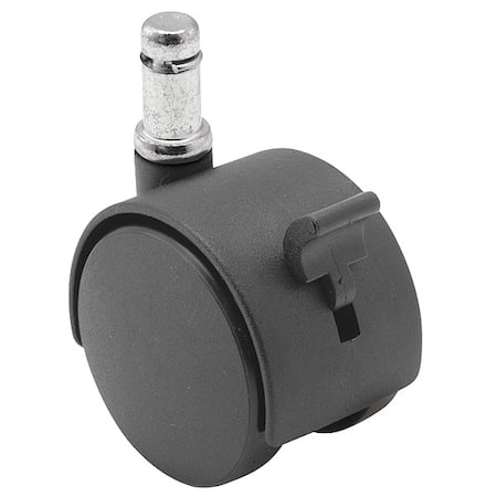 50mm Non-Marking Nylon Swivel Caster, Side Brake, Loads Up To 75 lb MPN:PTW50223BK-B