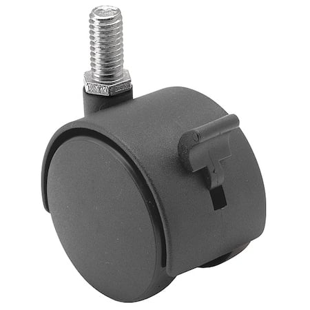 60mm Non-Marking Nylon Swivel Caster, Side Brake, Loads Up To 100 lb MPN:PTW60507BK-B