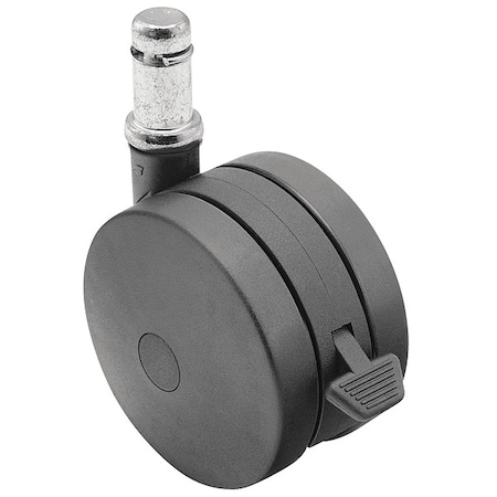 100mm Non-Marking Nylon Swivel Caster, Side Brake, Loads Up To 225 lb MPN:PUT100223BK-B