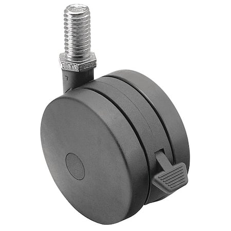 50mm Non-Marking Nylon Swivel Caster, Side Brake, Loads Up To 75 lb MPN:PUT50637BK-B