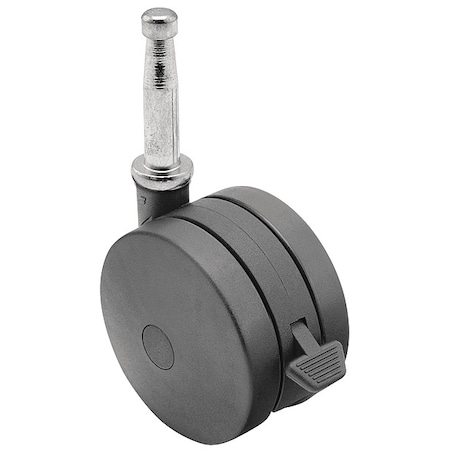 60mm Non-Marking Nylon Swivel Caster, Side Brake, Loads Up To 100 lb MPN:PUT60302BK-B