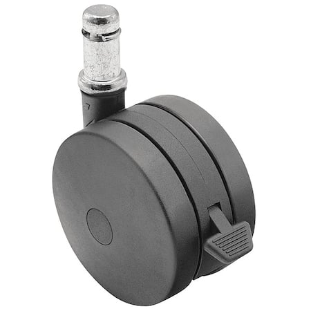 75mm Non-Marking Nylon Swivel Caster, Side Brake, Loads Up To 165 lb MPN:PUT75223BK-B