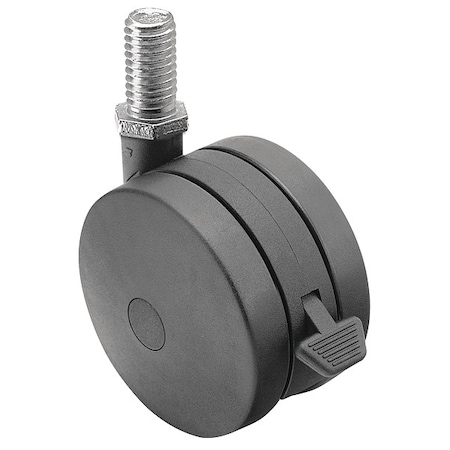 75mm Non-Marking Nylon Swivel Caster, Side Brake, Loads Up To 165 lb MPN:PUT75637BK-B