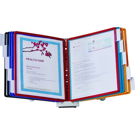 Desk Ref Sys, 10 Panels, Assorted Colors MPN:554200