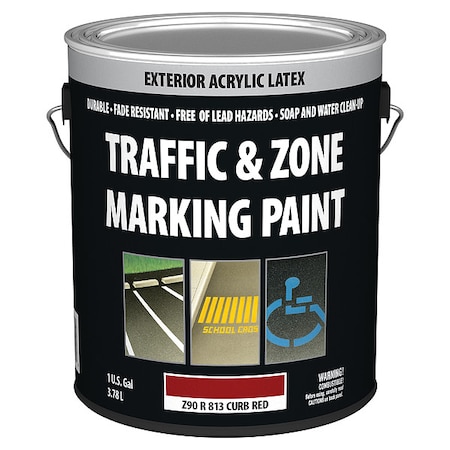 Exterior Paint, #N/A, Marking Red, 1 gal MPN:Z90R00813-16