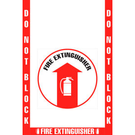 Mighty Line 24 x 36 Floor Marking Do Not Block Fire Extinguisher OSHA Compliance Kit. FIREEXTSIGNKIT