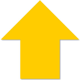 Mighty Line® Line Floor Arrows 5-1/2''W x 5-1/2''L 50 Mil Yellow 50/Pack Arw5.5Y