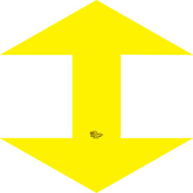 Mighty Line® Double Arrow Up and Down Floor Sign 24