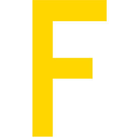 Mighty Line® Floor Location Marker Letter F 10