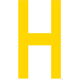 Mighty Line® Floor Location Marker Letter H 10
