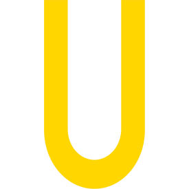 Mighty Line® Floor Location Marker Letter U 10