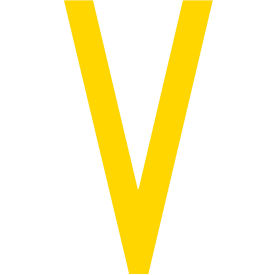 Mighty Line® Floor Location Marker Letter V 10