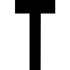 Mighty Line® Floor Location Marker Letter T 8