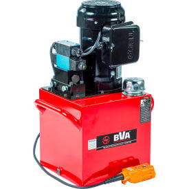 BVA Hydraulic Electric Pump 1.5 HP 5 Gallon 4 Way/3 Position Solenoid Locking Valve 10' Pendant PE50S4L05A