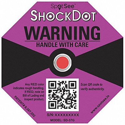 G-Force Indicator Label 37G PK50 MPN:SD-37G G-Force Indicator Label 37G PK50 MPN:SD-37G