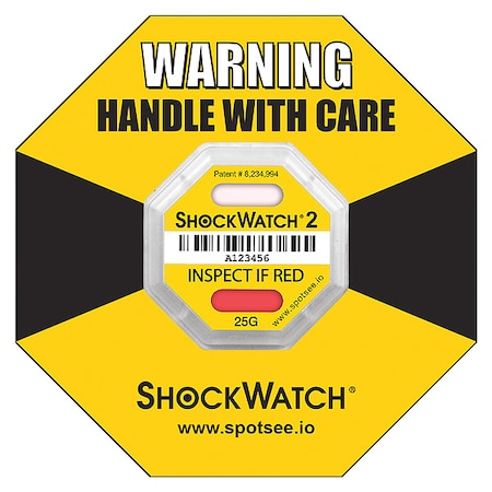 G-Force Indicating Label, Yellow, PK50 MPN:48000K