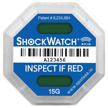 RFID Impact Tag, Blue, 15 g-force, PK100 MPN:SWRFID-15G