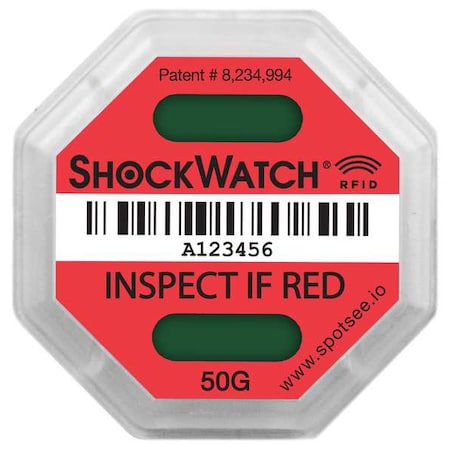 RFID Impact Tag, Red, 50 g-force, PK100 MPN:SWRFID-50G