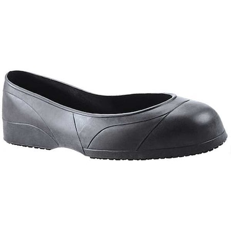 Overshoes, Plain Toe, Rubber, 2 in Height, Pull On Closure, SFC Mighty Grip Sole, Black, M MPN:50