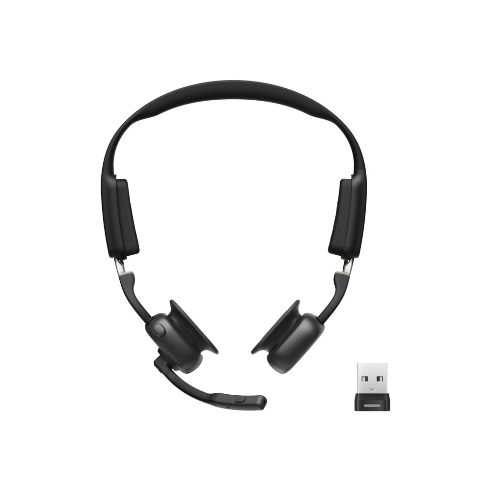 SHOKZ OpenMeet UC - Headset - open ear - vertical - Bluetooth - wireless - USB-A via Bluetooth adapter - black - Zoom Certified MPN:C610-AA-BK-US-326-TB1