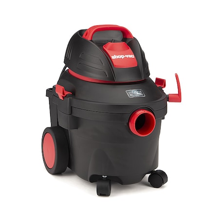 Shop Vacuum, 4 gal Tank Size, Plastic, 2 in Vacuum Hose Dia, 8 ft Hose, 105 cfm Air Flow MPN:5914411