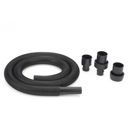 Vacuum Hose, 8 ft L, Black, Plastic MPN:9050533
