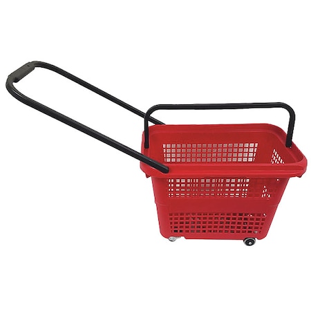 Rolling Hand Basket, Red, 14-1/8 in L MPN:114325ROJ0