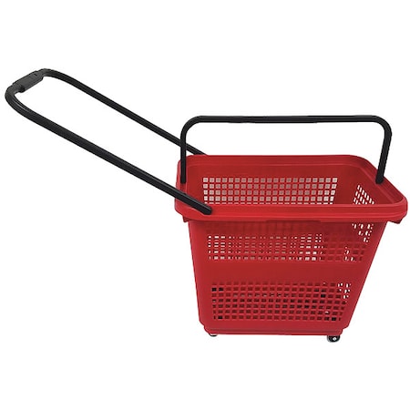 Rolling Hand Basket, Red, 18-1/2 in L MPN:114555ROJ0