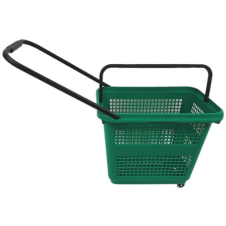 Rolling Hand Basket, Green, 18-1/2 in L MPN:114555VER0