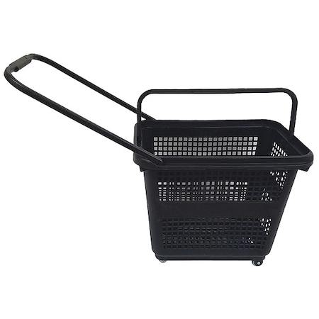 Rolling Hand Basket, Polypropylene, Black, Width: 15 3/4 in MPN:115545NEGO