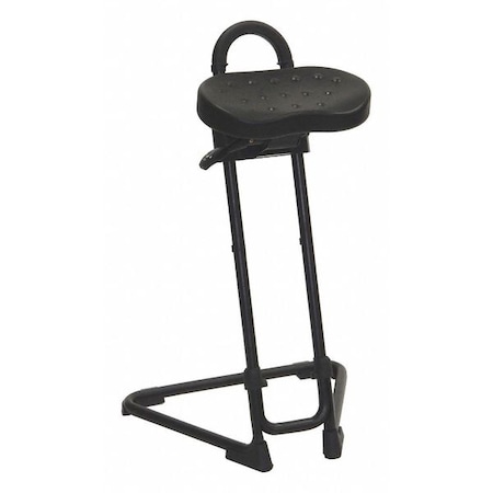 Sit Stand Stool, C-Frame, Black, 35.5