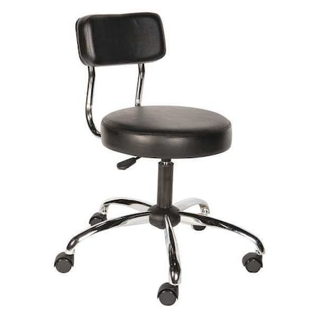 Round Stool with Backrest, Height 17