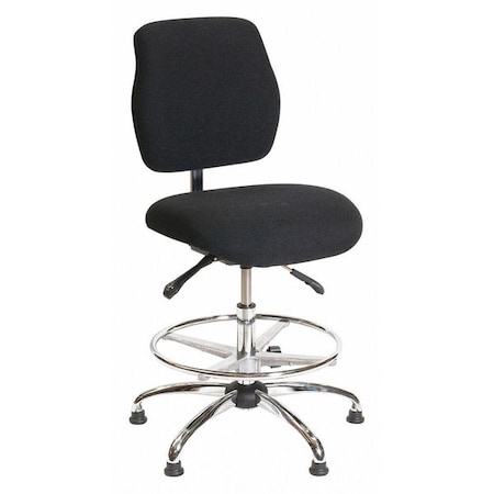 Workbench Chairs ESD Chair, 22 in to 30 in Height, Black MPN:1010429